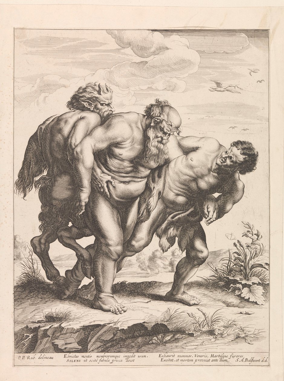 Dronken Silenus alkotó: Schelte Adamsz. Bolswert