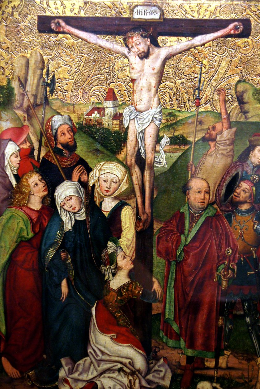 Krisztus keresztre feszítése és siralma, 1490 körül alkotó: School of Michael Wolgemut