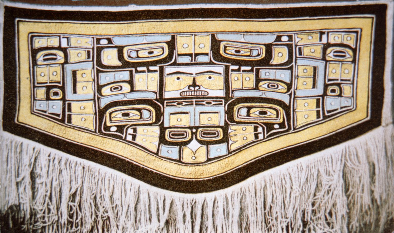 Chilkat takaró, Tlingit törzs (textil) alkotó: School American