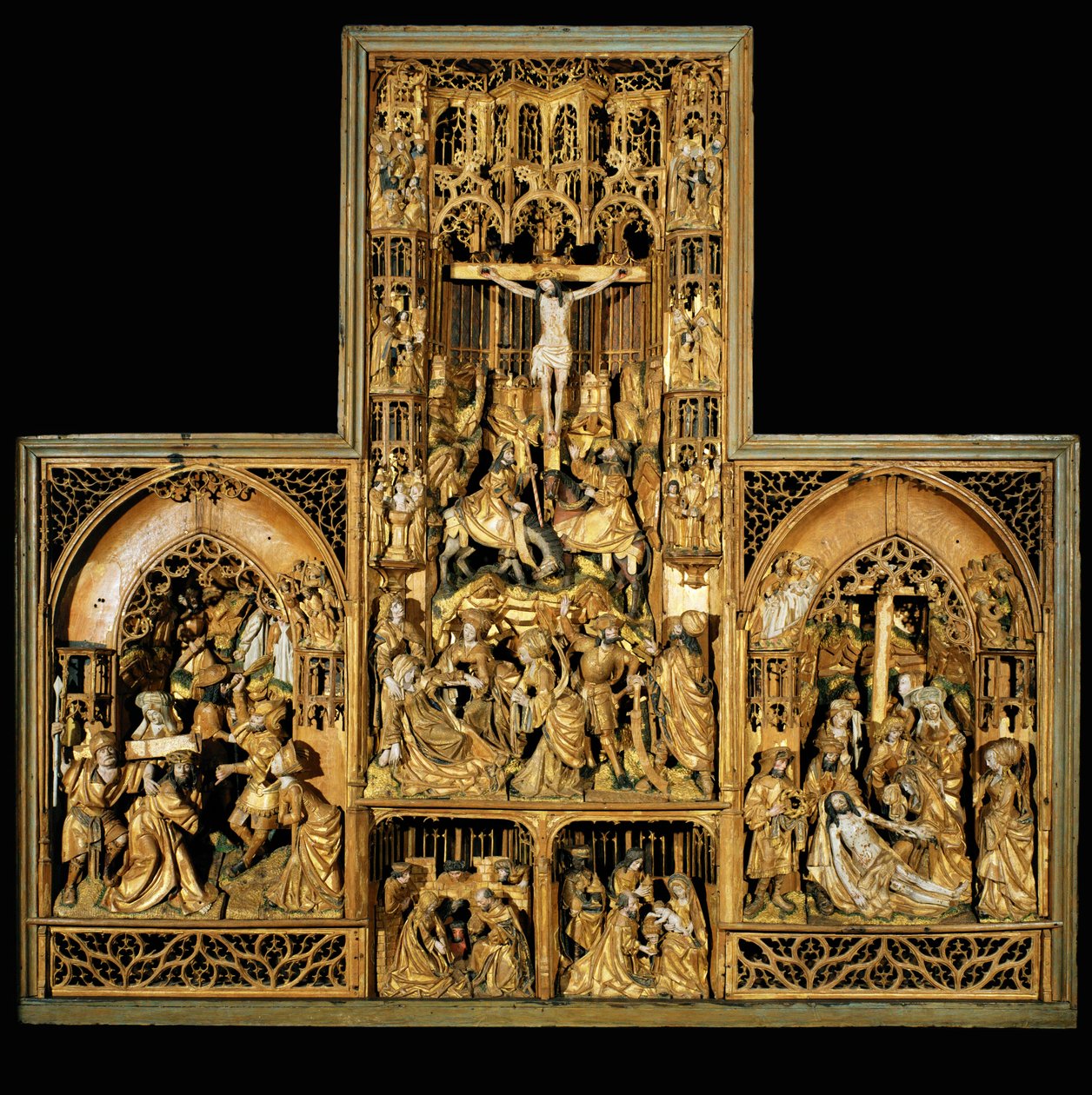 Passió oltár, 1500-10 körül (tölgyfa) alkotó: School Antwerp