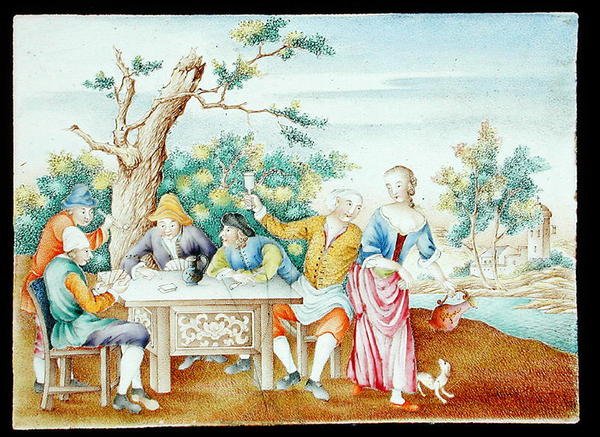 Famille rózsatányér, 1740 körül (zománc) alkotó: School Chinese