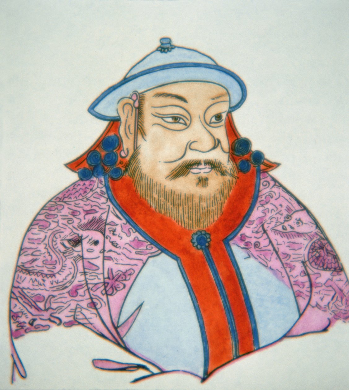 Kublai Khan (színes tinta papíron) alkotó: School Chinese