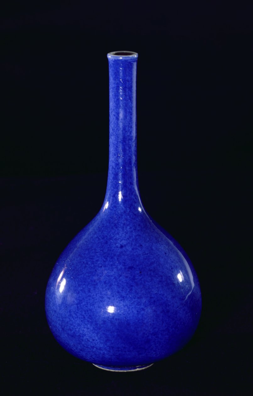 Porított kék váza, Qing-dinasztia (1644-1912) (kerámia) alkotó: School Chinese