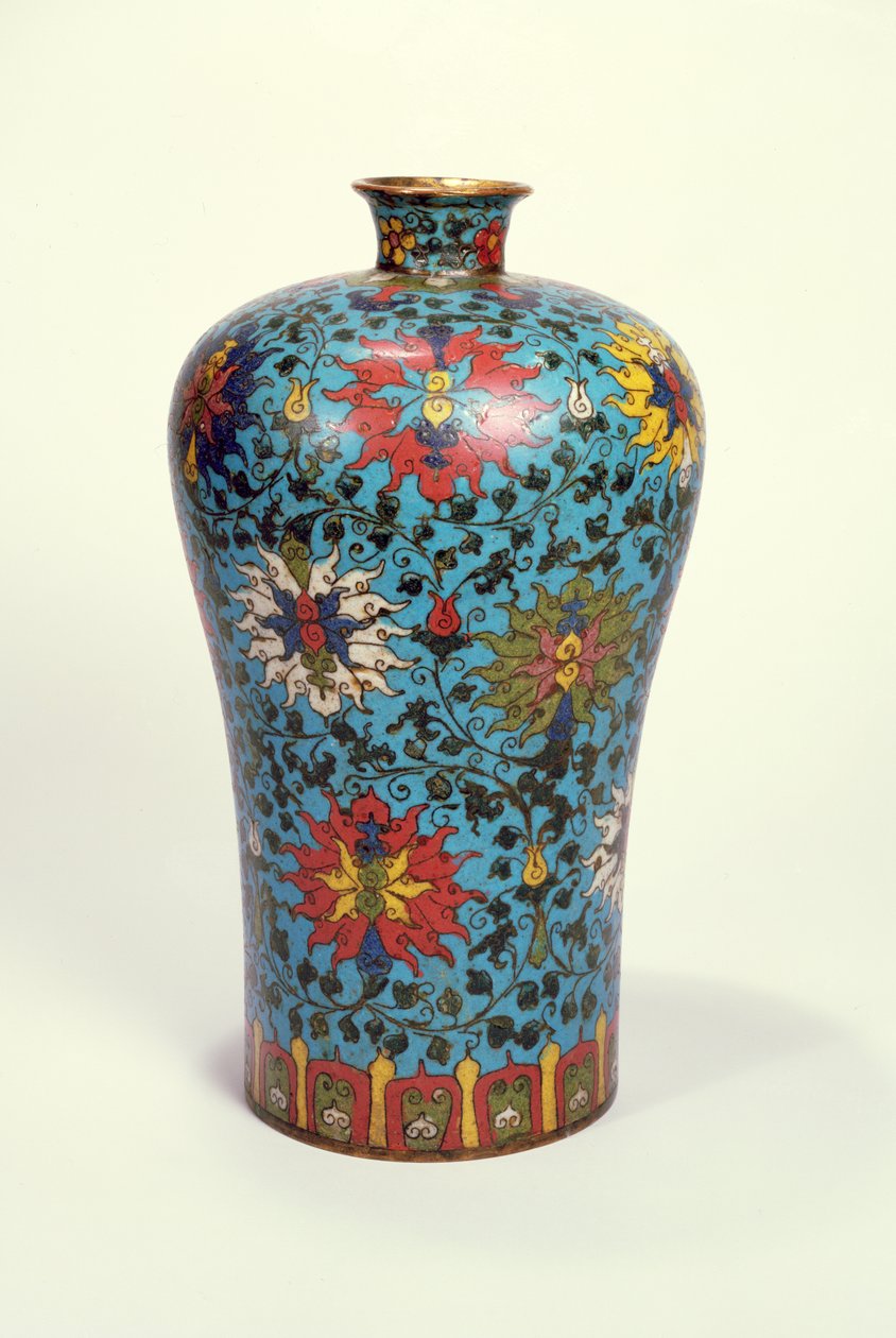Váza (cloisonne zománc) alkotó: School Chinese