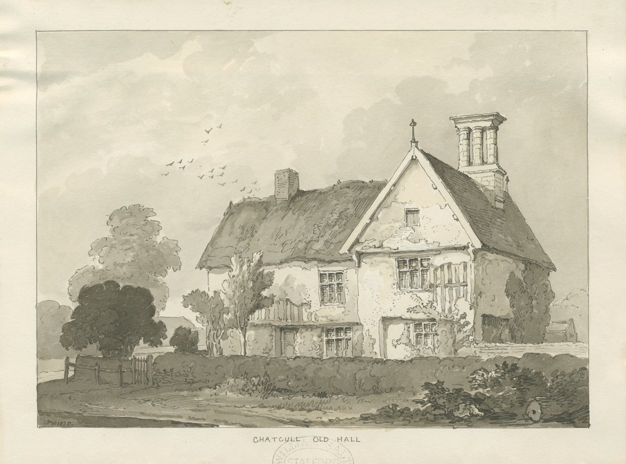 Chatcull Old Hall: toll és mosó rajz alkotó: School English