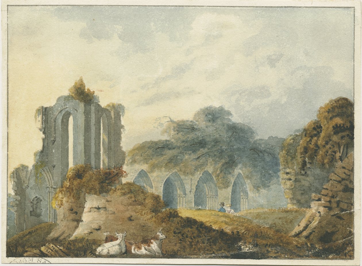 Croxden Abbey: akvarellfestés alkotó: School English