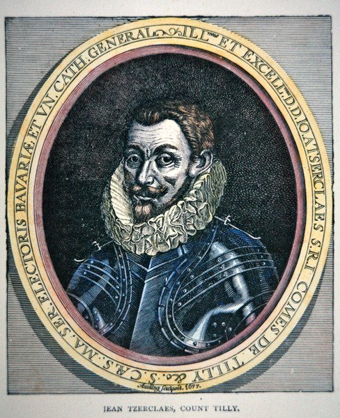 Johann Tserclaes portréja (színes litó) alkotó: School English