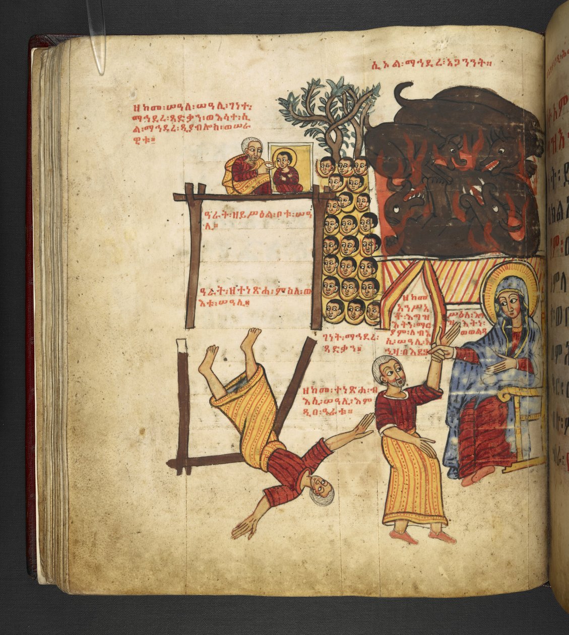 Mária csodái, f.63v, 1667-82 körül (kézirat) alkotó: School Ethiopian