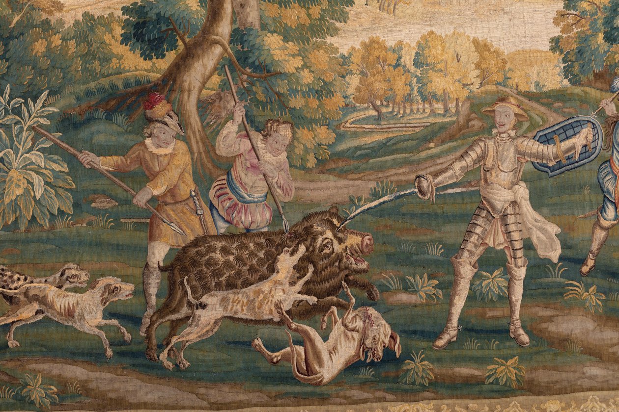 Vadászjelenet, Origin Oudenaarde (szőttes) alkotó: School Flemish