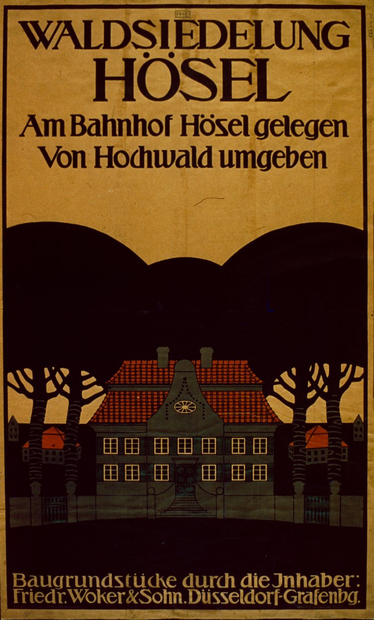 Waldsiedlung szállodai hirdetés németül, 1890 körül (poszter) alkotó: School German