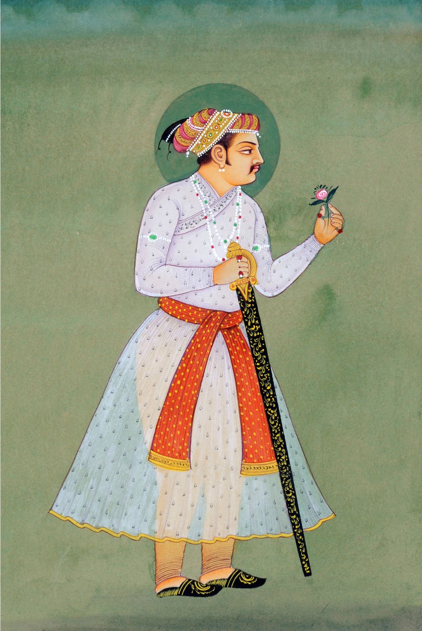 Jahangir mogul császár miniatűr festménye alkotó: School Indian