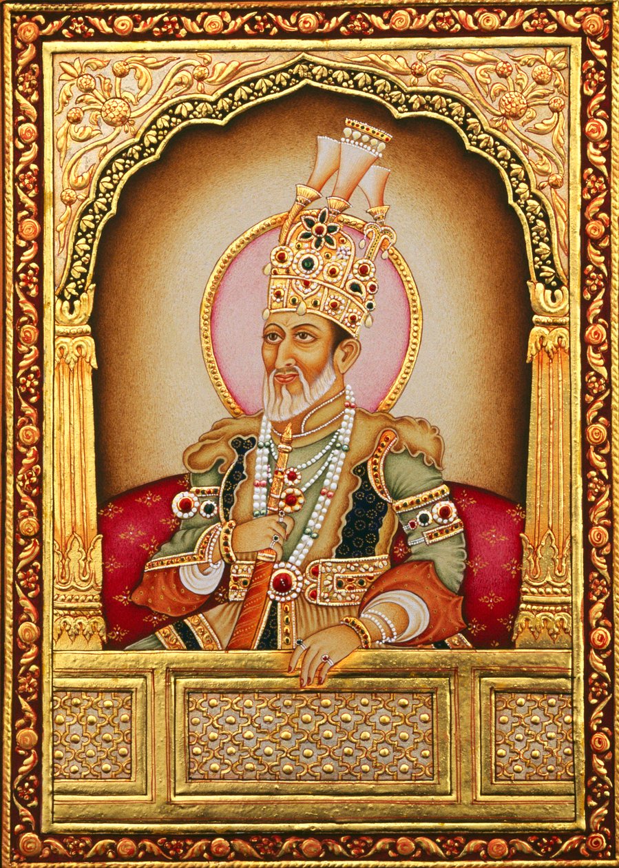 Mogul miniatűr festészet Bahadur Shah Zafar alkotó: School Indian