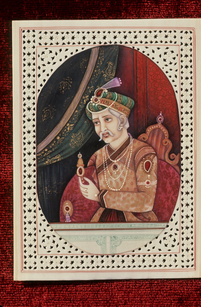 Akbar portréja alkotó: School Indian