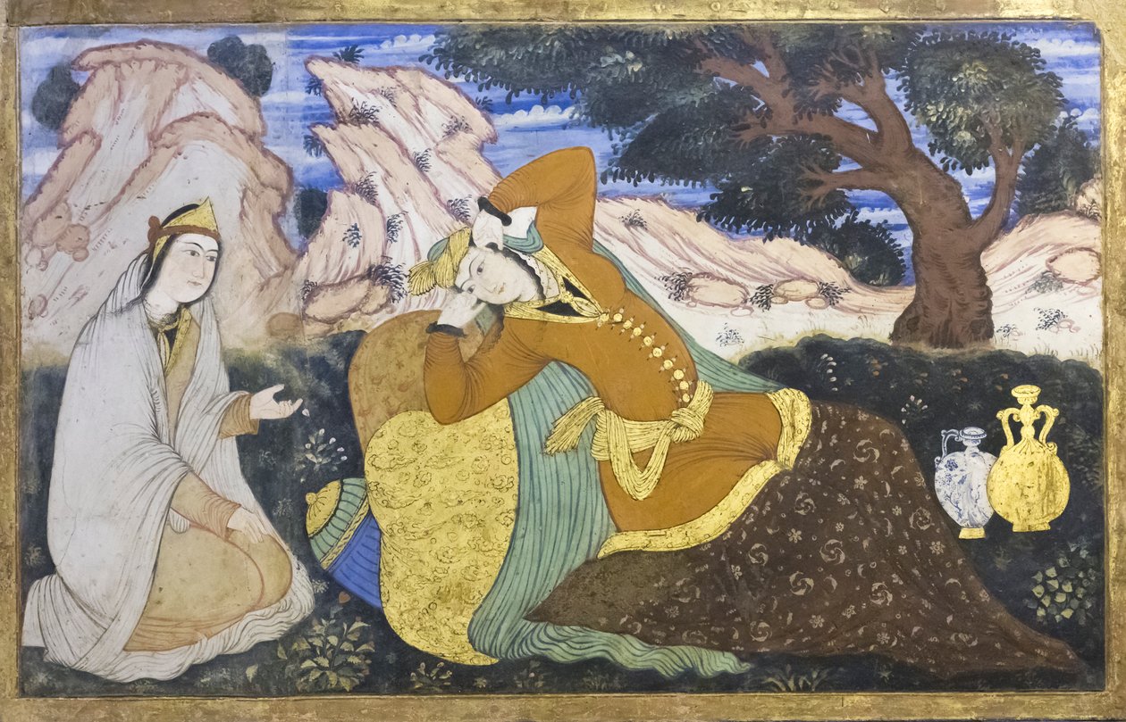 Frissen a Chehel Sotoun Palace-ban, Esfahanban, Iránban alkotó: School Iranian
