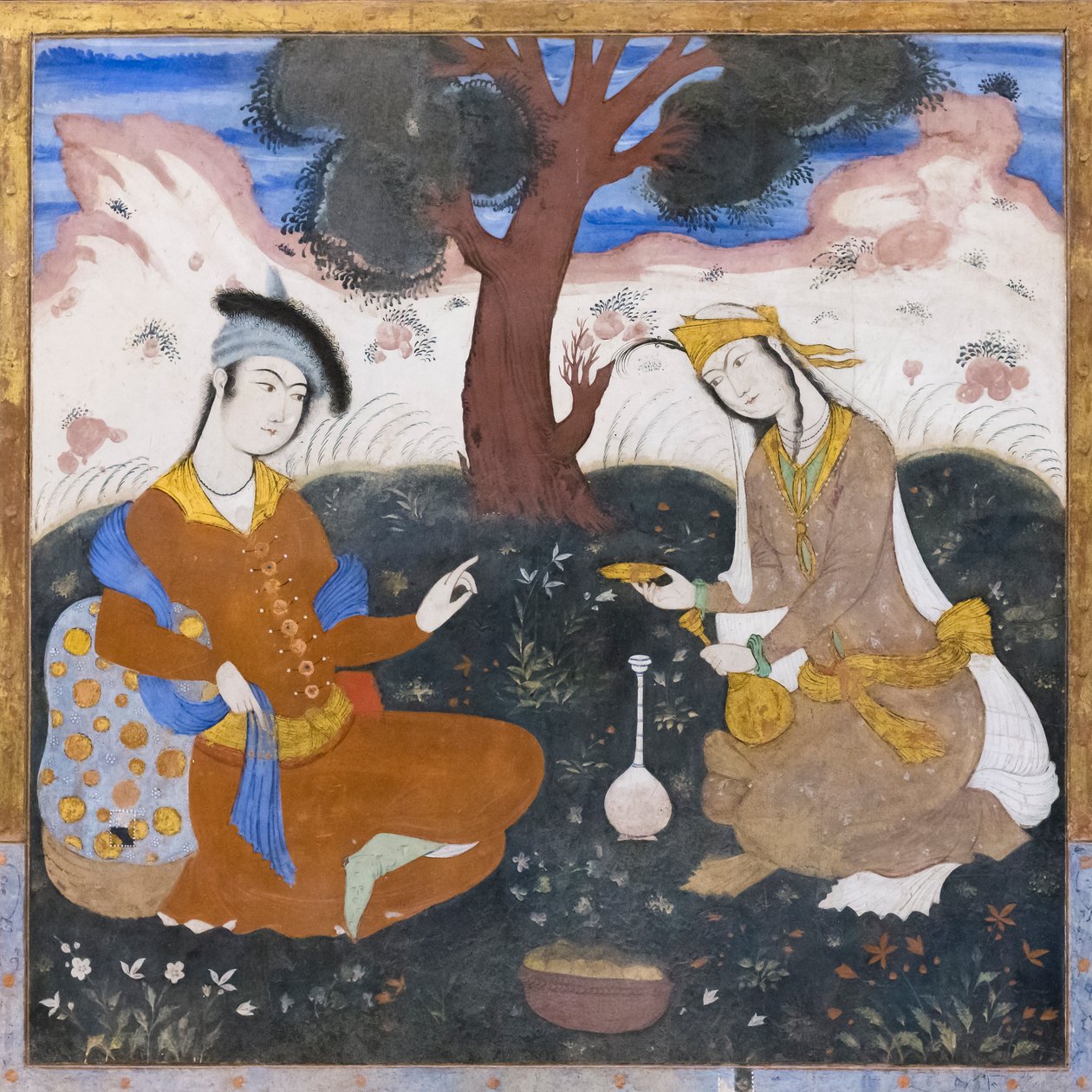 Frissen a Chehel Sotoun Palace-ban, Esfahanban, Iránban alkotó: School Iranian