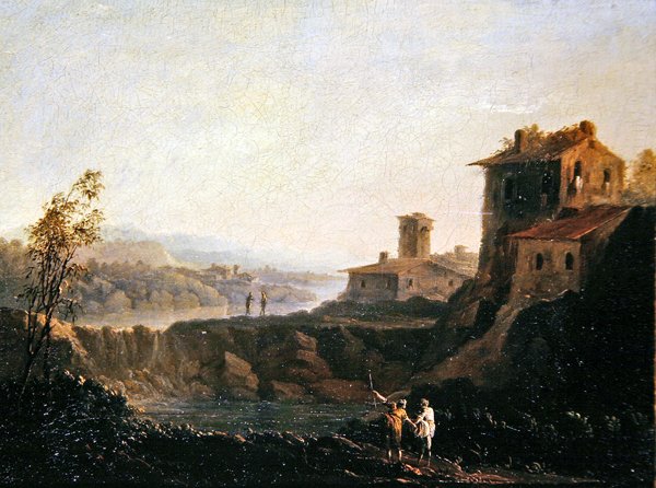 Táj (olaj, vászon) alkotó: School Italian