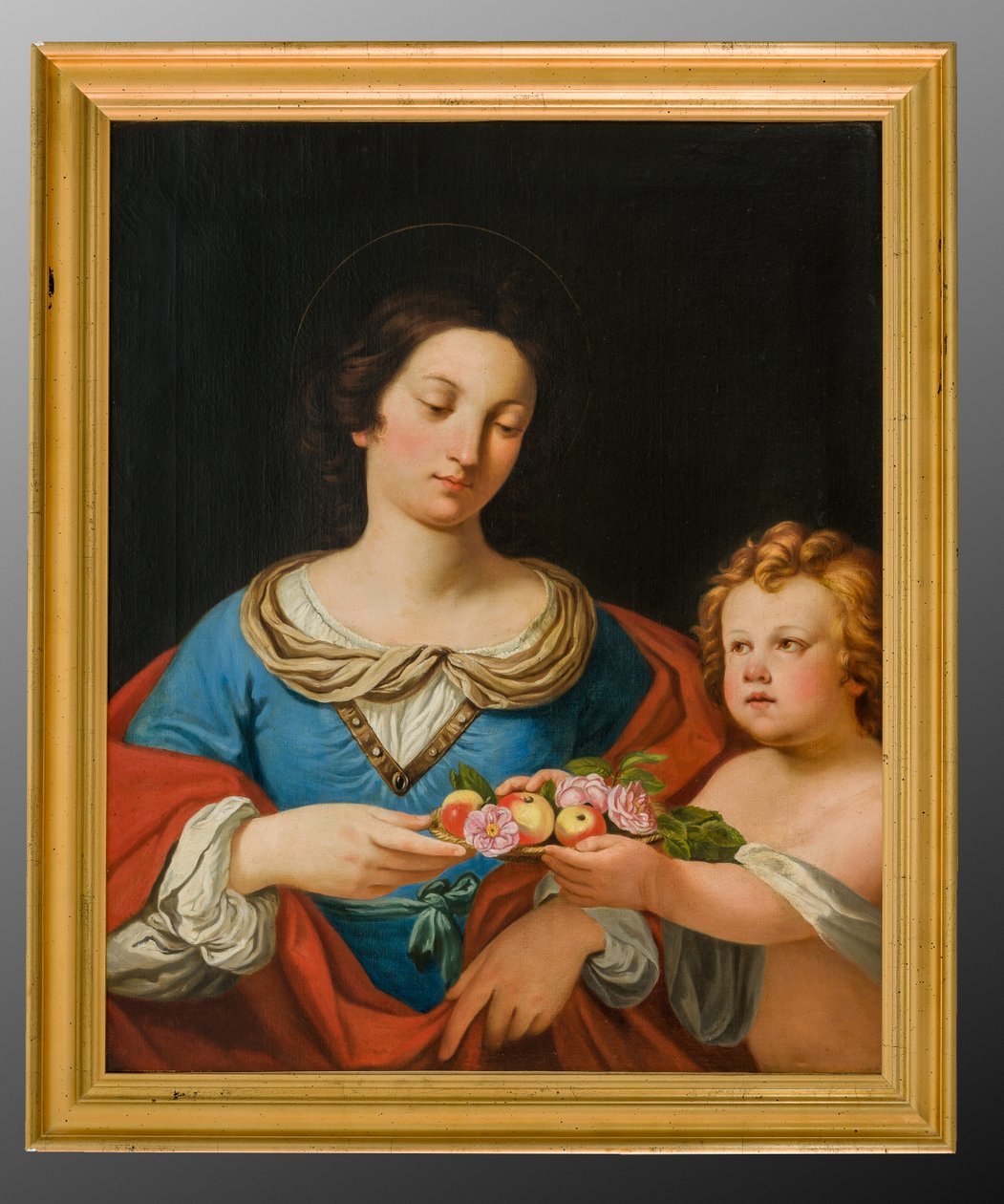 Szent Dorottya (olajfestmény, vászon) alkotó: School Italian