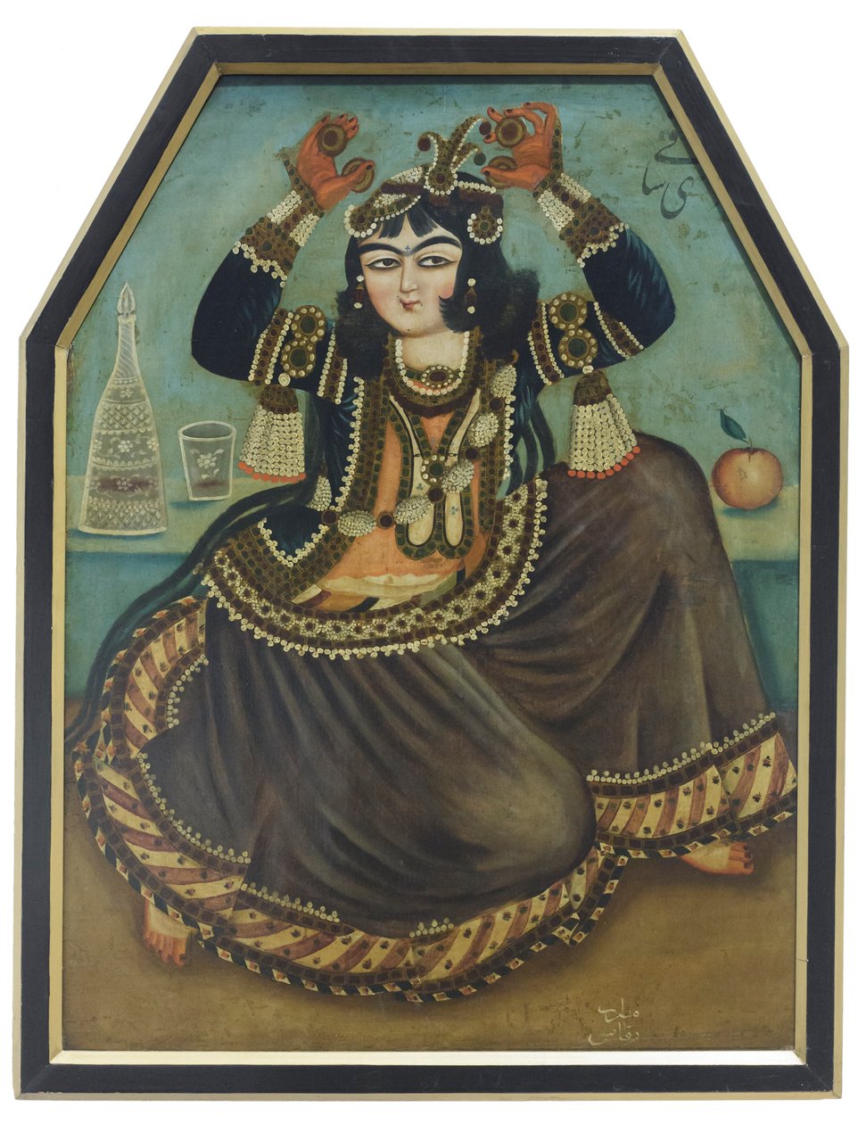 Táncoló nő, ismeretlen művész (olaj, vászon) alkotó: School Qajar