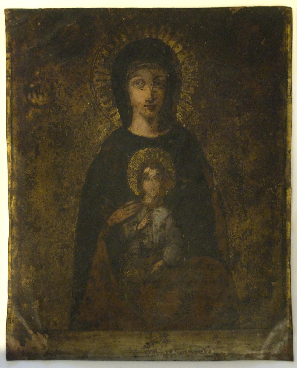 Keresztre feszítés (Madonna On Verso) (olaj a rézre) alkotó: School Spanish