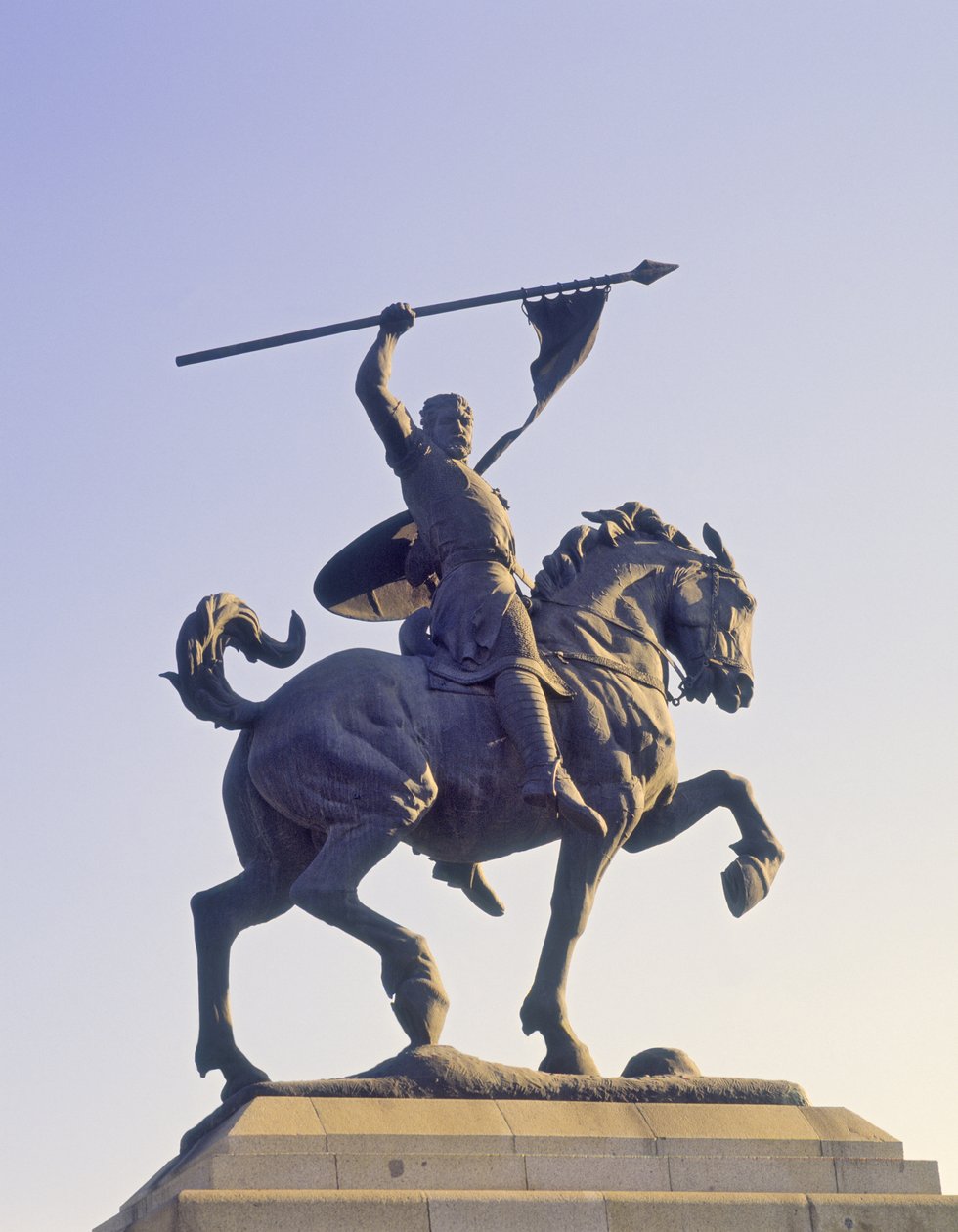 El Cid emlékműve (1040-99 körül) (bronz) alkotó: School Spanish