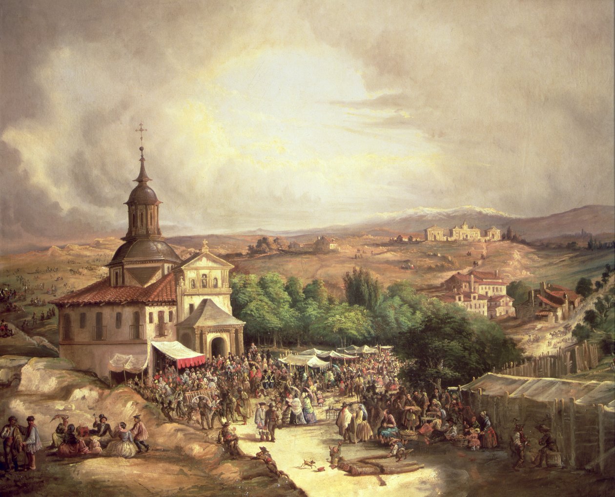 Zarándoklat San Isidroba (olaj, vászon) alkotó: School Spanish