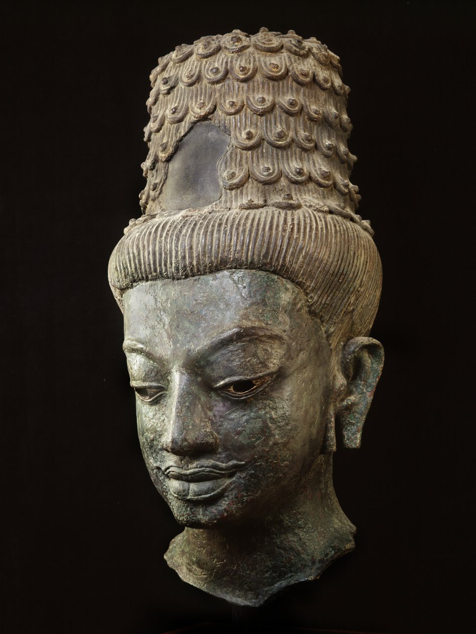 Egy bodhiszattva óriási feje (bronz) alkotó: School Thai