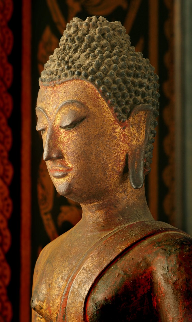 Lanna Sukhthaya stílusú Buddha (bronz) alkotó: School Thai