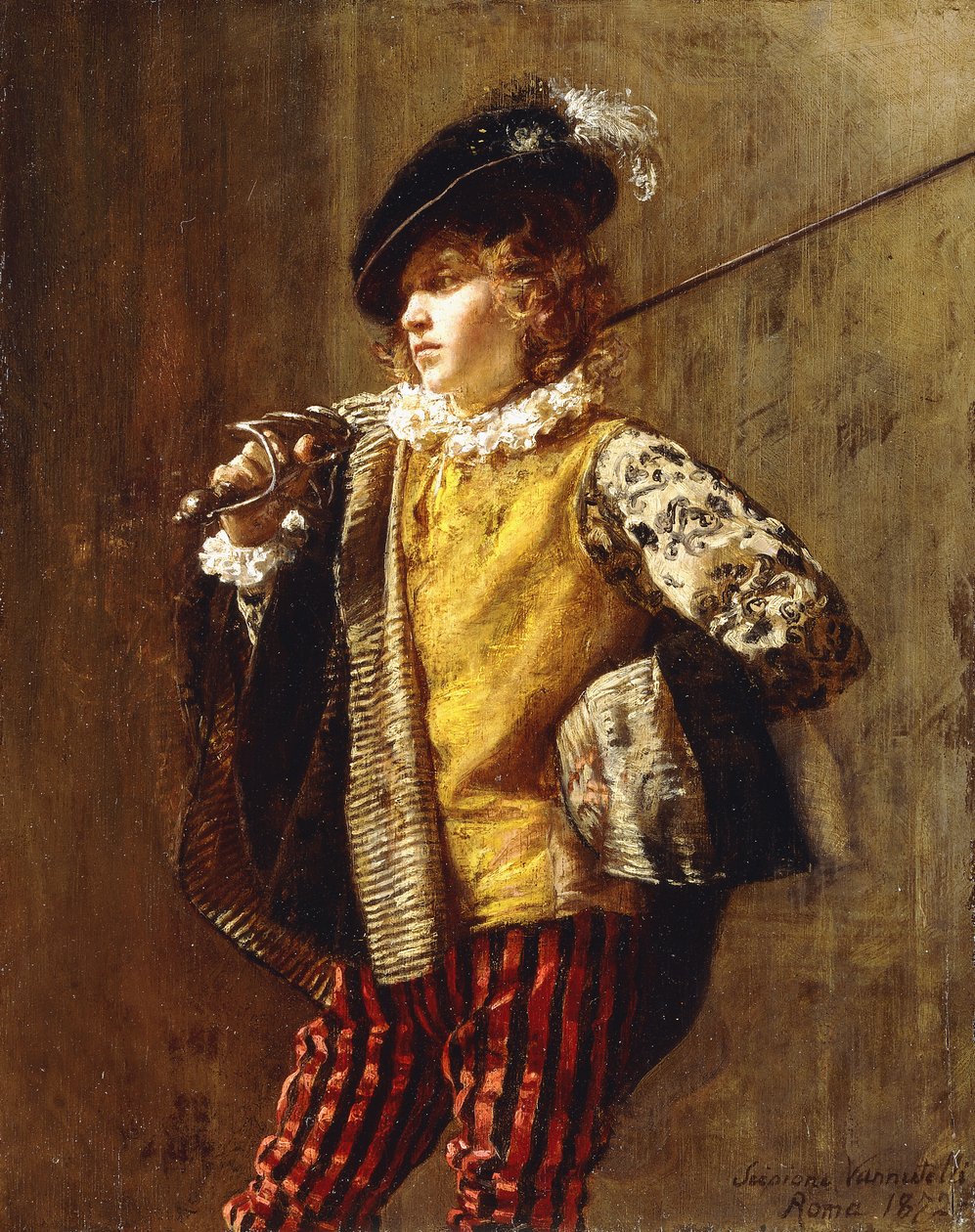 Egy elegáns udvaronc, 1872 alkotó: Scipione Vannutelli