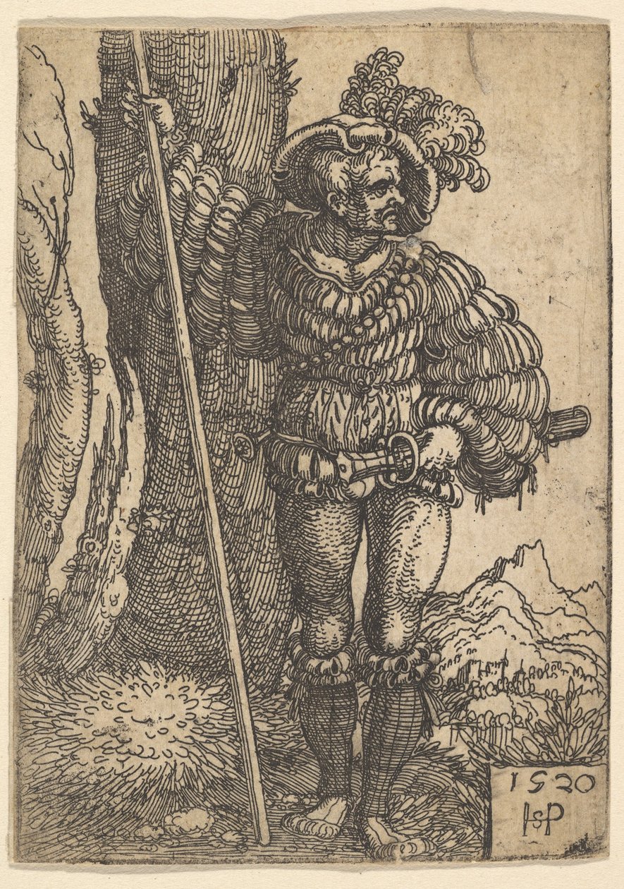A Lansquenet, 1520. alkotó: Sebald Beham