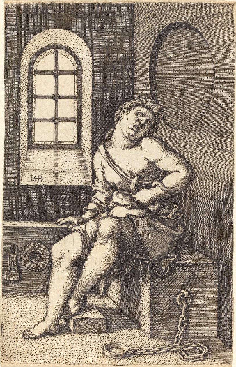 Kleopátra ül alkotó: Sebald Beham