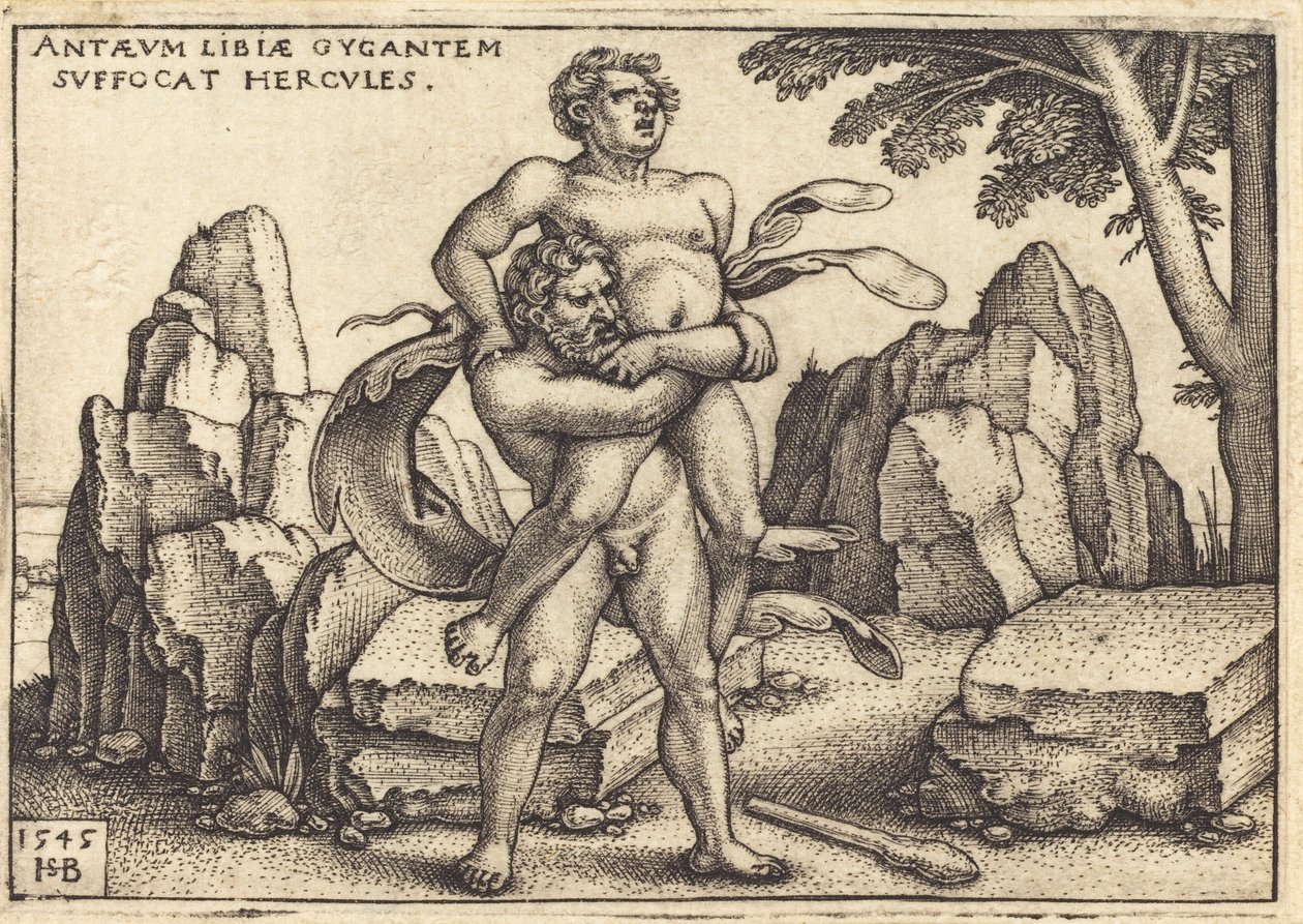 Herkules megöli Anthaeust alkotó: Sebald Beham