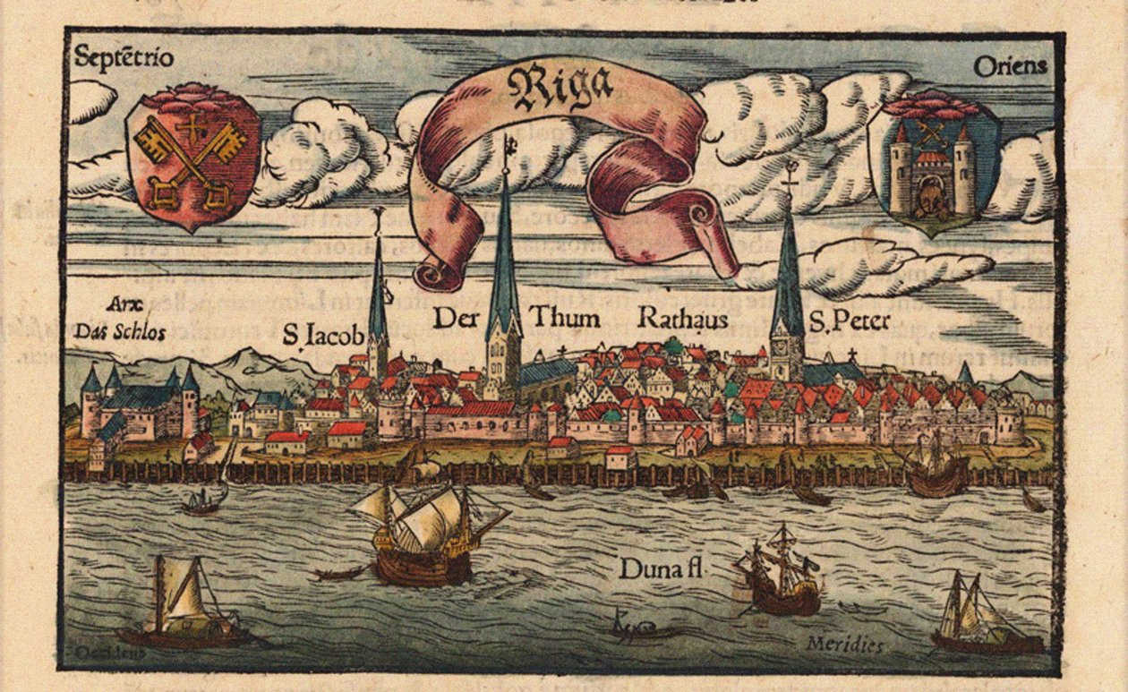 Riga a Cosmographiából, 1568 körül alkotó: Sebastian Munster