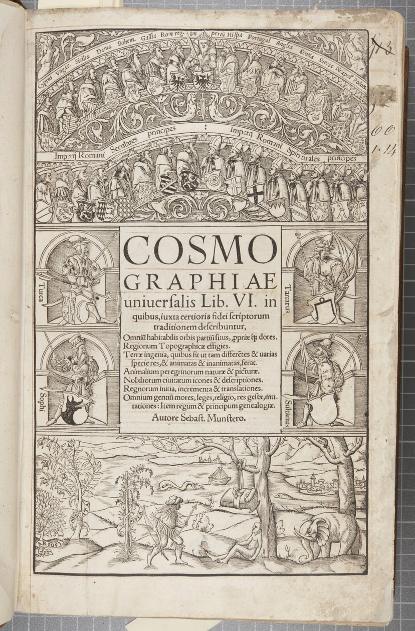 A Cosmographia címlapja, 1544 alkotó: Sebastian Munster