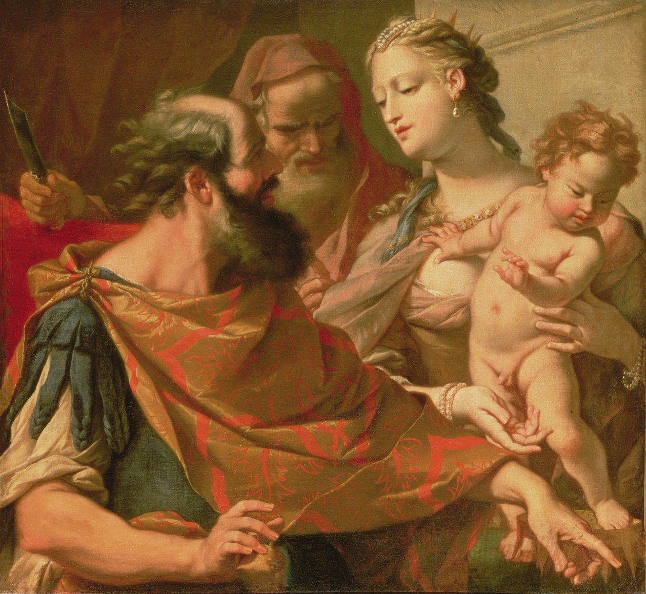 Mózes rálép a fáraó koronájára alkotó: Sebastiano Ricci