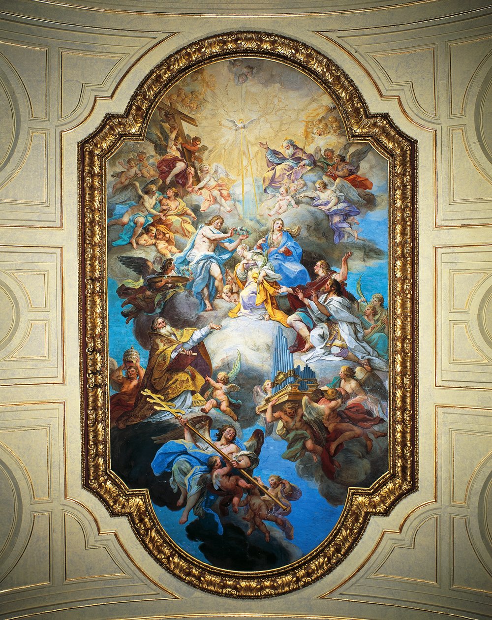 Szent Cecília megkoronázása alkotó: Sebastiano Conca