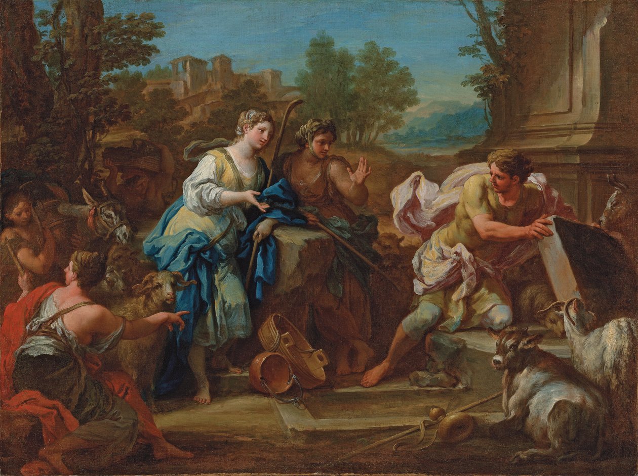 Jacob és Rachel a kútnál alkotó: Sebastiano Conca
