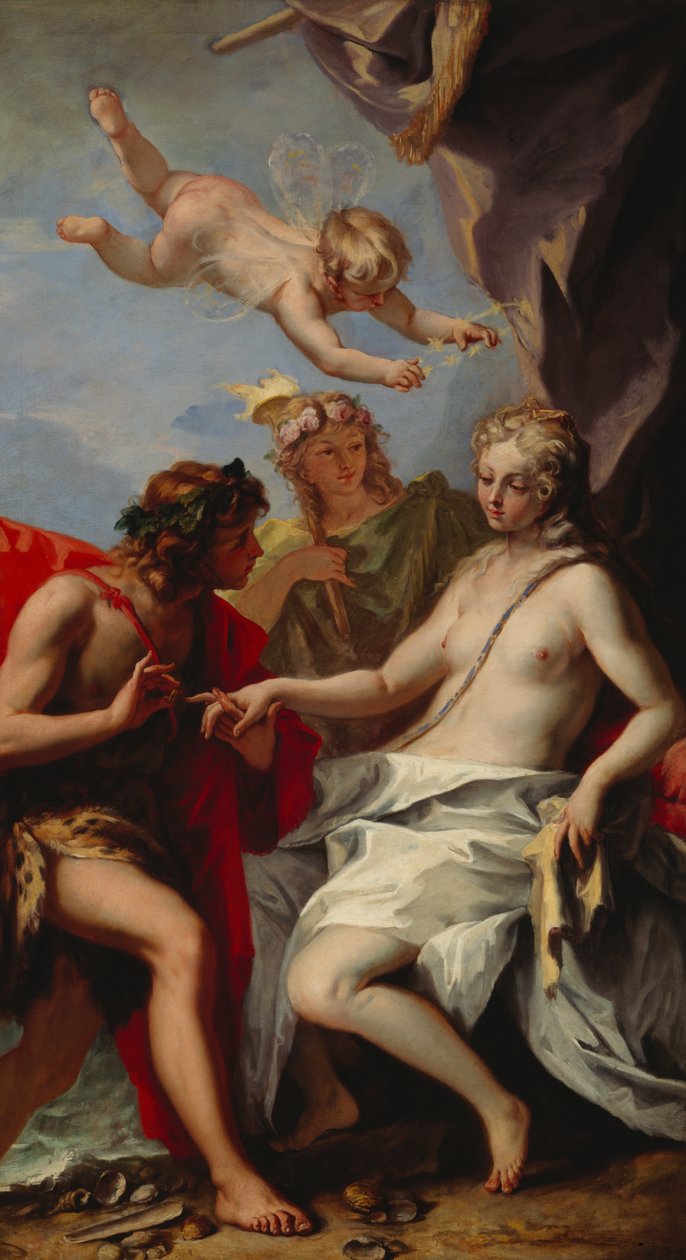 Bacchus és Ariadne (olaj, vászon) alkotó: Sebastiano Ricci