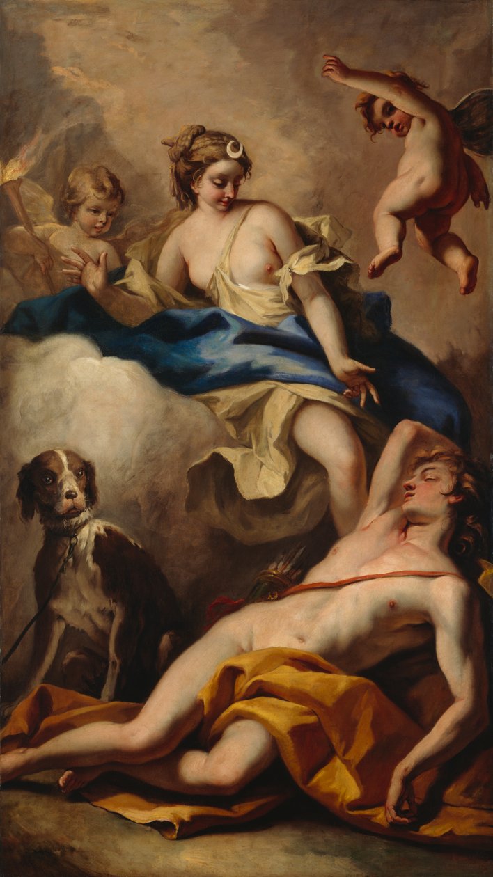 Diana és Endymion (olaj, vászon) alkotó: Sebastiano Ricci