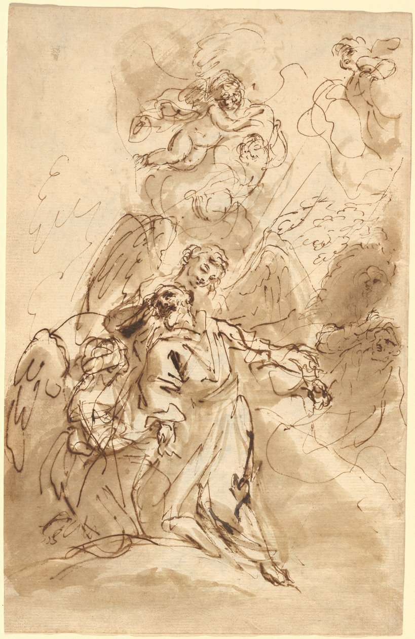Szent Ferenc extázisa [recto] alkotó: Sebastiano Ricci