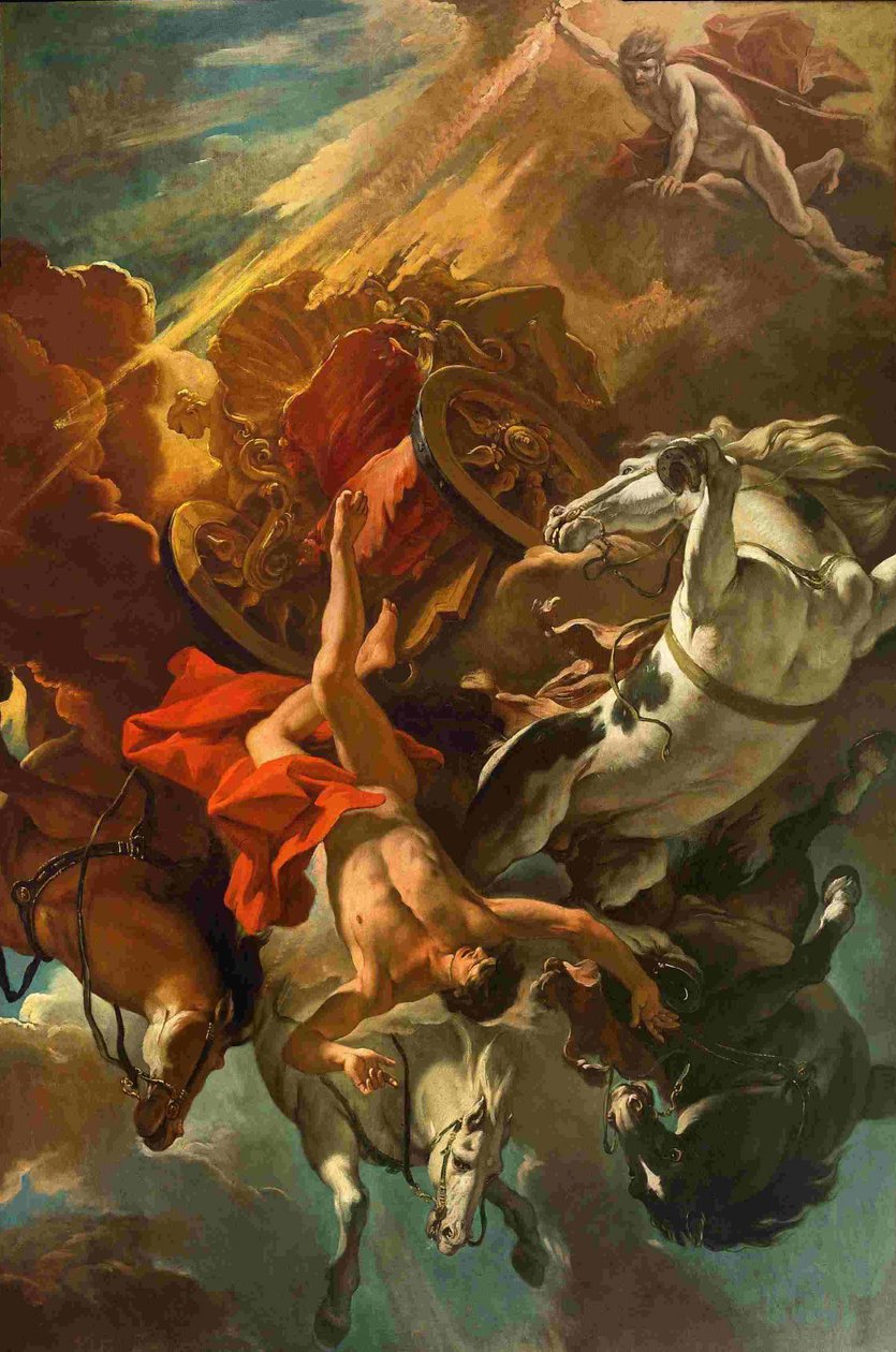Phaeton bukása alkotó: Sebastiano Ricci