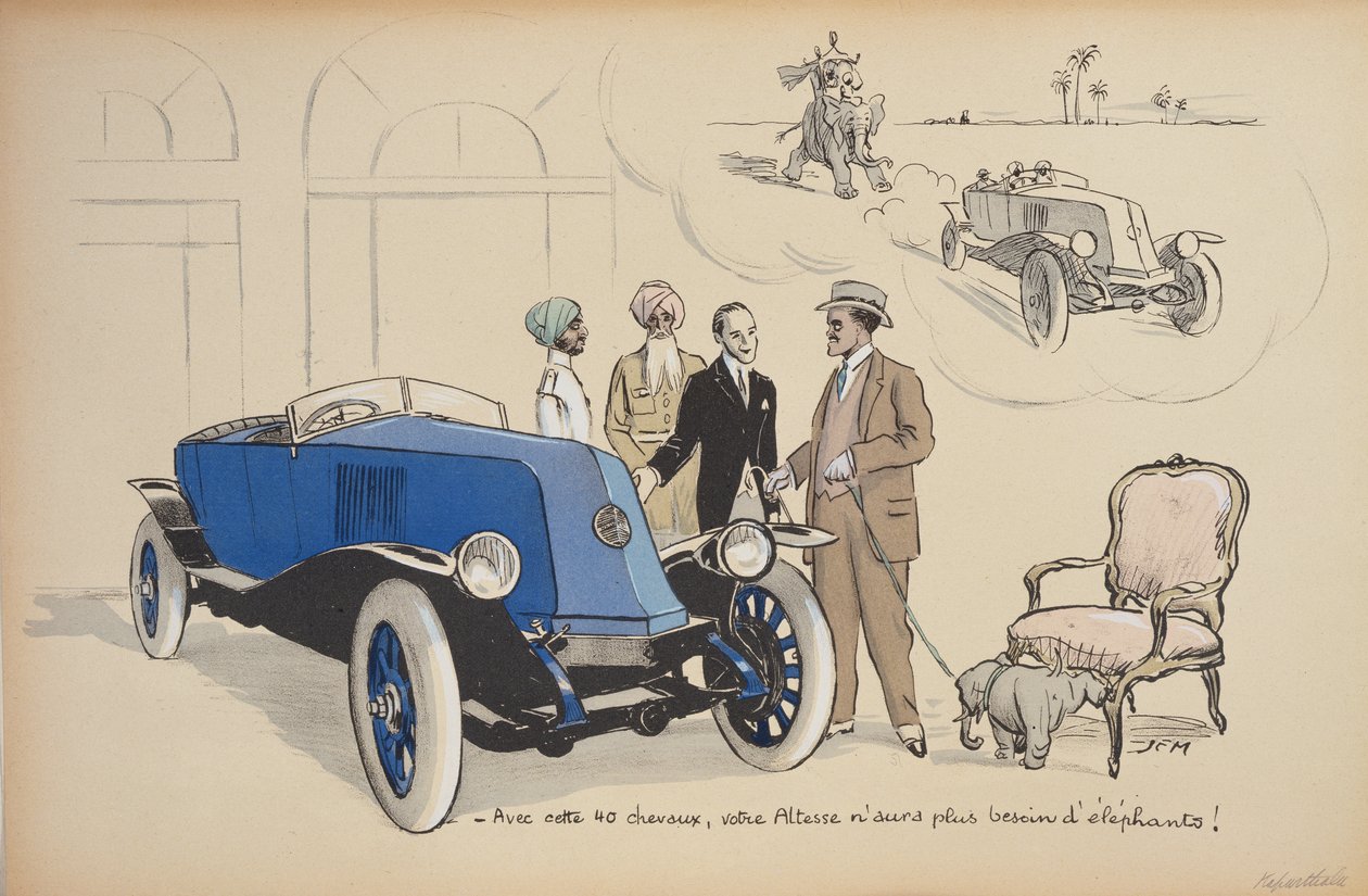 A Kapurthala-i Maharaja Jagatjit Singh karikatúrája, 1923 alkotó: Sem