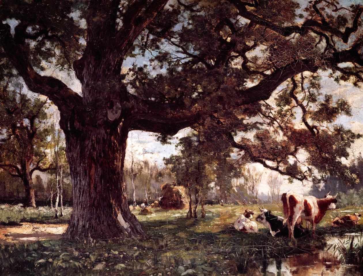Tájkép, Serafino de Tivoli (1826-1892). alkotó: Serafino de Tivoli