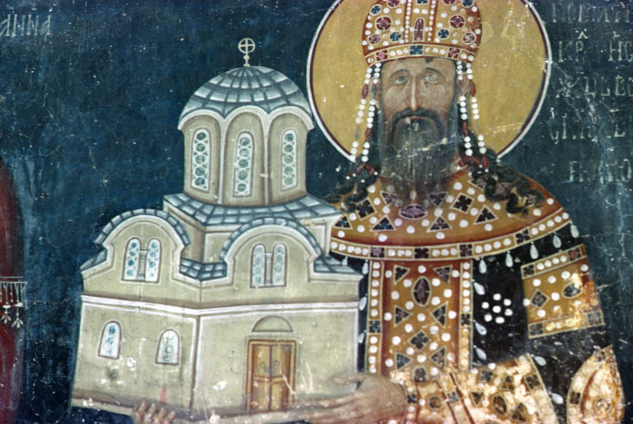 II. Milutin, Uros István király (ur. 1282-1321) alkotó: Serbian School