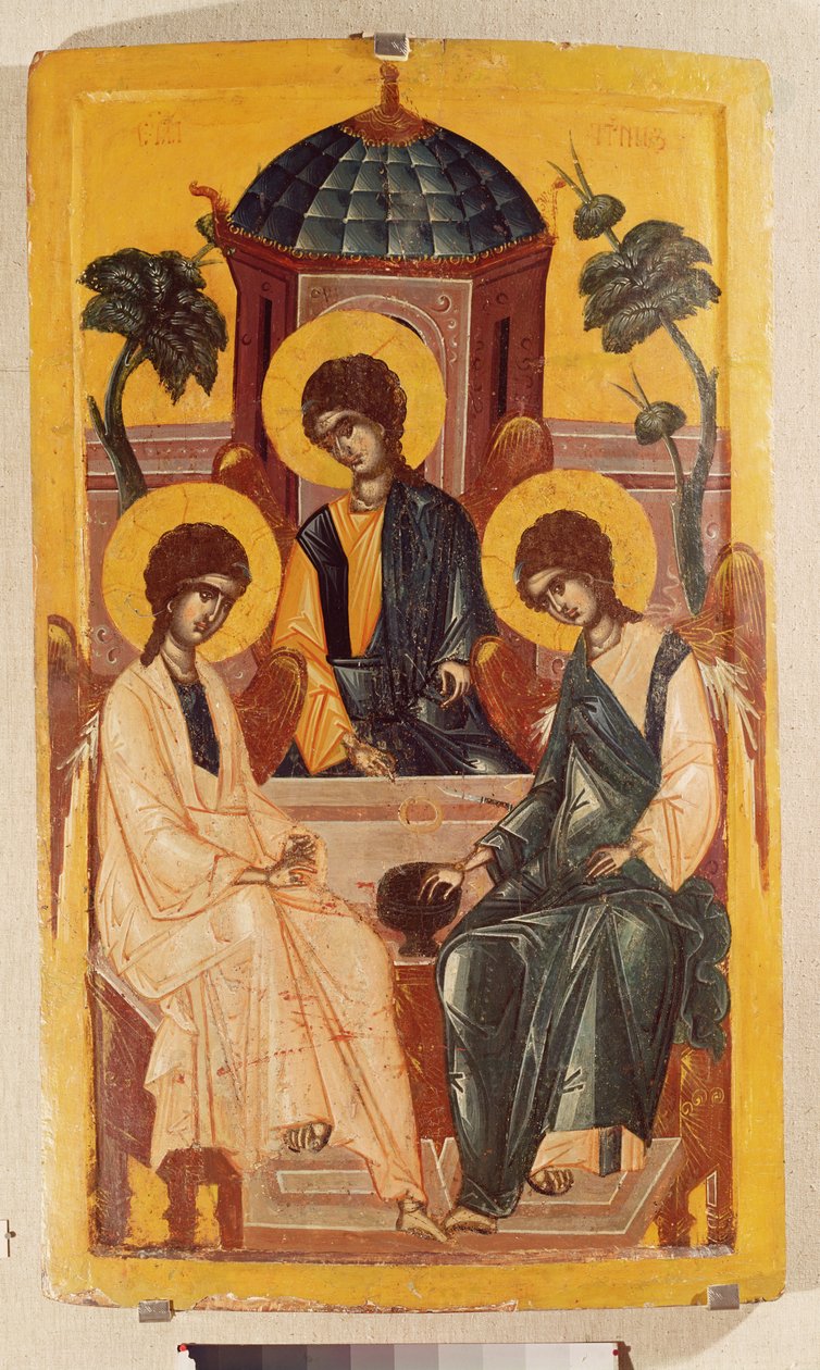 A Szentháromság (tempera a panelen) alkotó: Serbian School