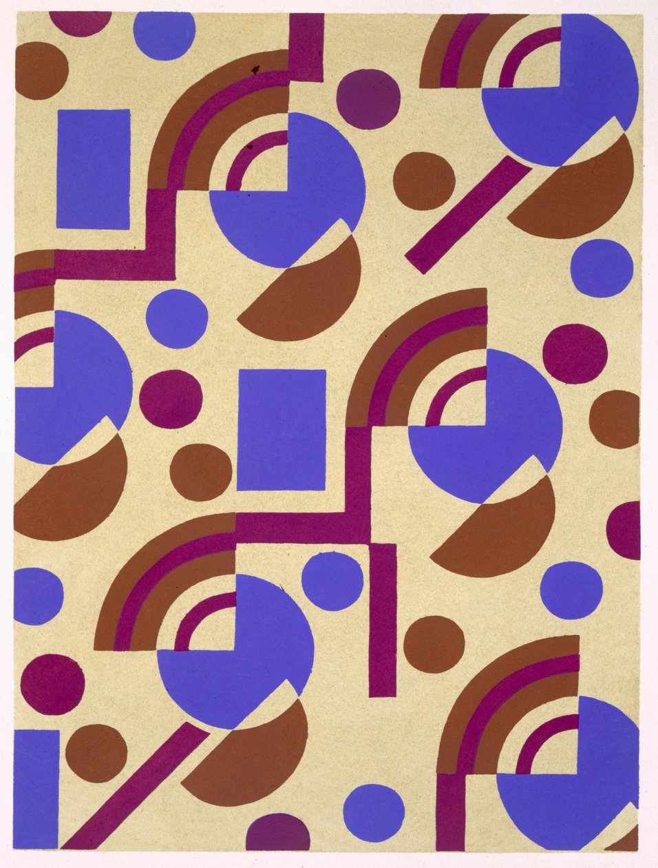 Terv a "Nouvelles Compositions Decoratives" című kötetből, 1920-as évek vége (pochoir-nyomat) alkotó: Serge Gladky