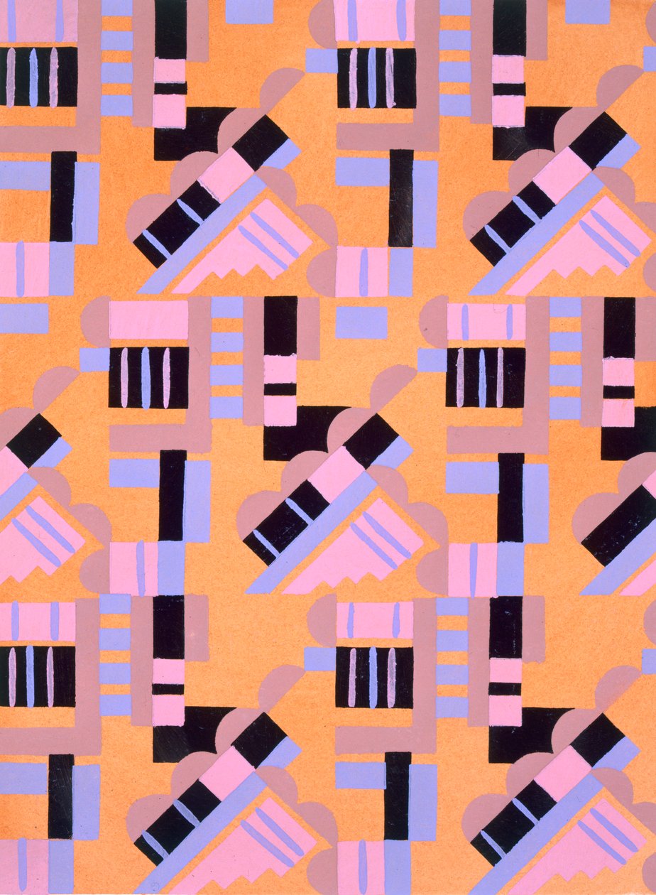 Tervezés a „Nouvelles Compositions Decoratives” cégtől, 1920-as évek vége (pochoir print) alkotó: Serge Gladky