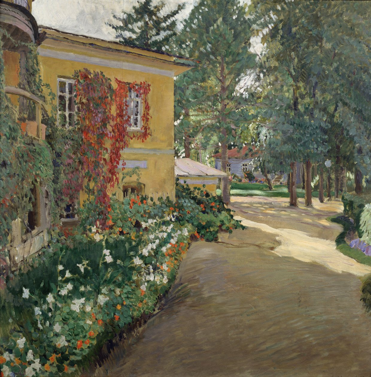 Egy vidéki birtokon, 1910 alkotó: Sergei Arsenevich Vinogradov