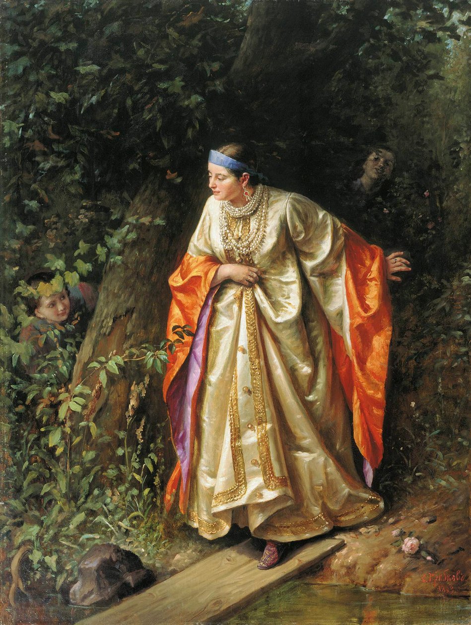Bújócska, 1893. alkotó: Sergei Gribkov