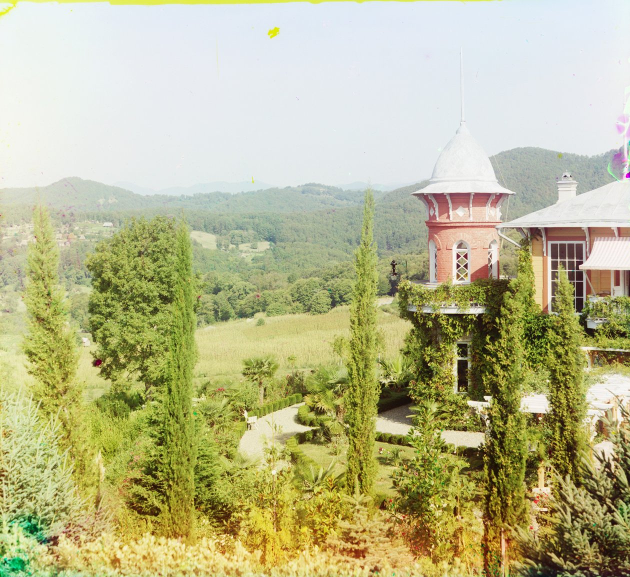 Dacha a Kaukázusban, 1905-1915 alkotó: Sergey Prokudin Gorsky