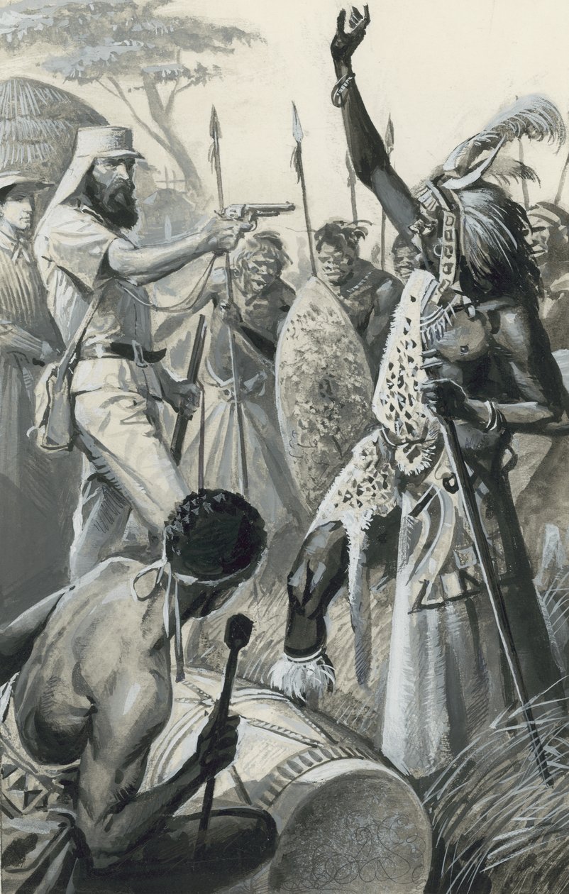 Samuel Baker (gouache, papír) alkotó: Severino Baraldi